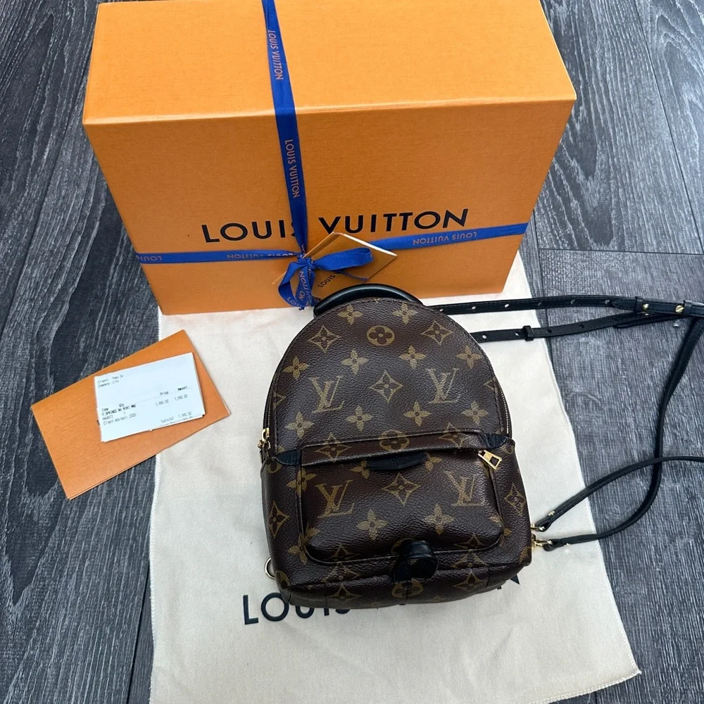 Louis Vuitton Brown Monogram Palm Springs Mini backpack - Picture 2 of 12